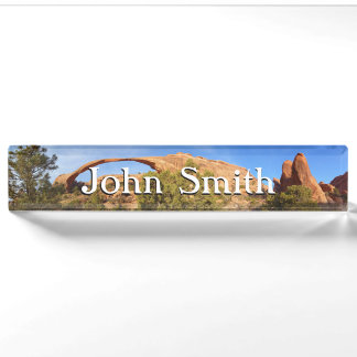 Landscape Arch at Arches National Park Nameplate