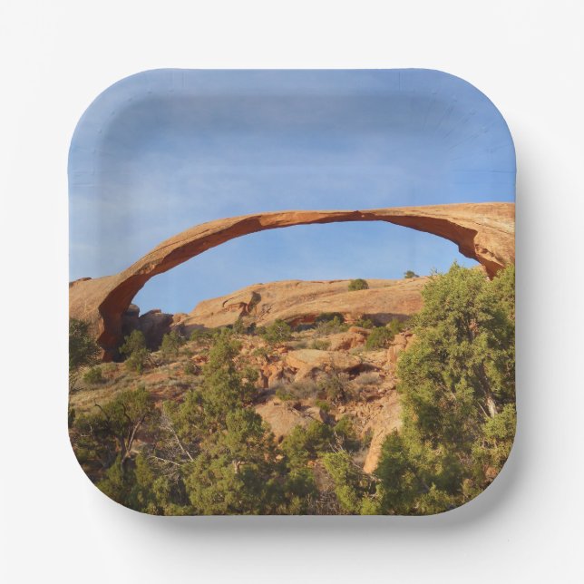 Landscape Arch at Arches National Park Paper Plate (Front)