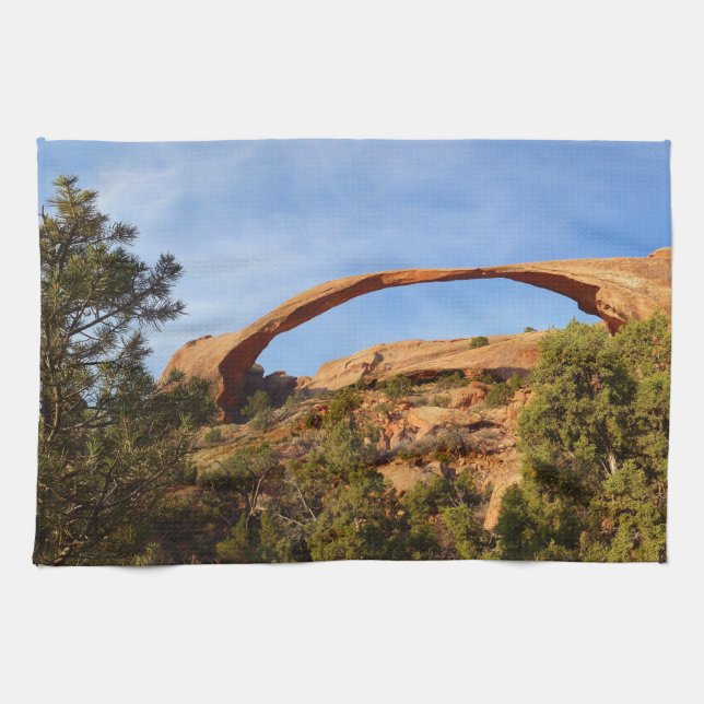 Landscape Arch at Arches National Park Tea Towel (Horizontal)