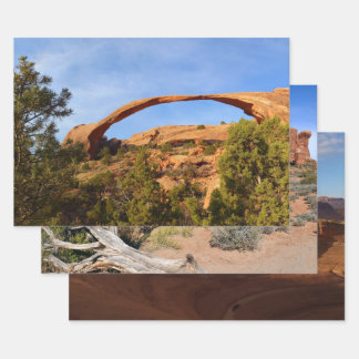 Landscape Arch at Arches National Park Wrapping Paper Sheet