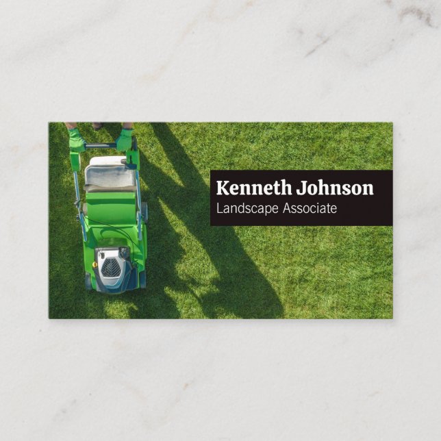 Landscape Architect | Cutting Lawn Business Card (Front)