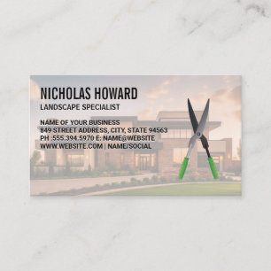 Landscape Architect Hedge Clippers Business Card