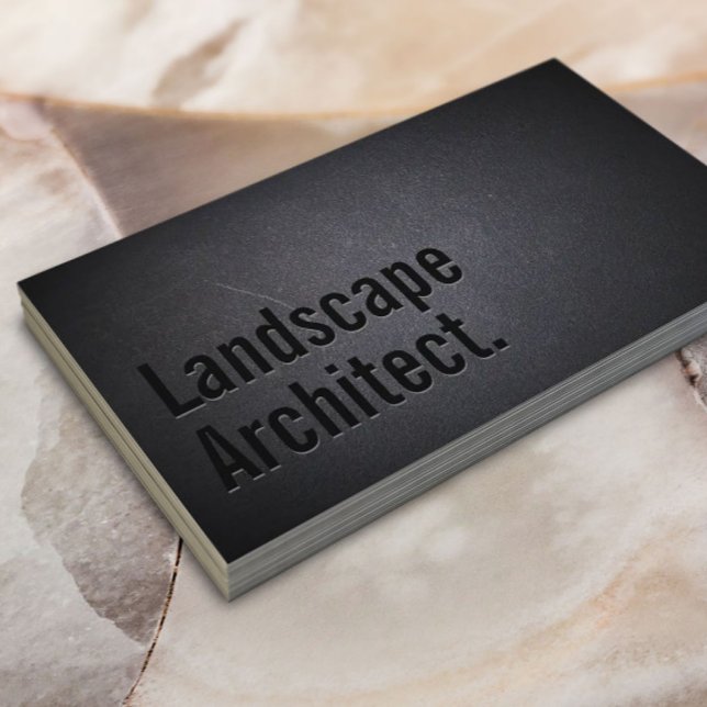 Landscape Architect Landscaping Bold Black Business Card (Creator Uploaded)