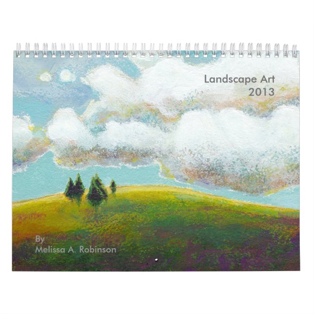 Landscape art fun whimsical colourful painting calendar (Cover)