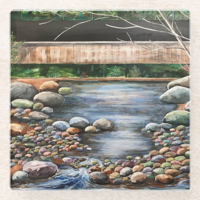 Landscape Art Glass Coaster (Front)