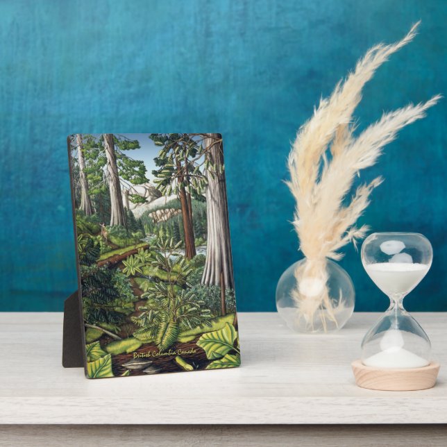 Landscape Art Print BC Nature Personalised Prints Plaque (Side)