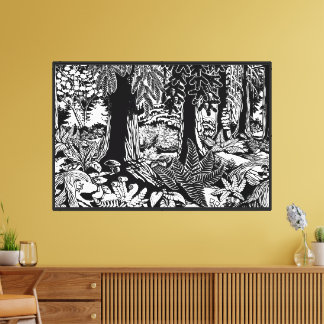 Landscape Art Prints B & W Art Canvas Print