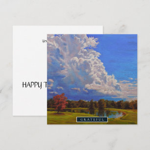 Landscape Art with Beautiful Blue Sky Holiday Card
