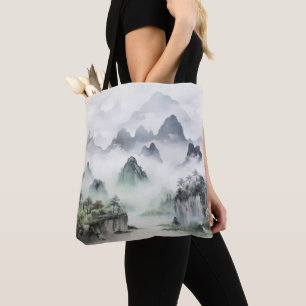 Landscape Asian Painting Tote Bag