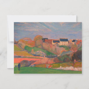 Landscape at Le Pouldu by Gauguin:  Postcard