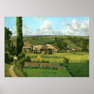 Landscape at Les Pâtis by Camille Pissarro Poster