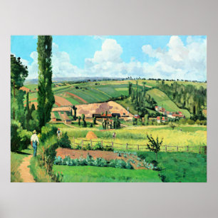 Landscape at Les Patis, Pontoise, famous artwork, Poster