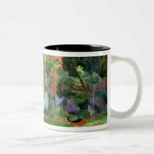 Landscape at Pont Aven, 1888 Two-Tone Coffee Mug