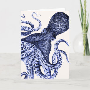 Landscape Blue Octopus Card