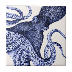 Landscape Blue Octopus Tile