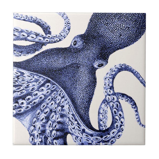 Landscape Blue Octopus Tile (Front)