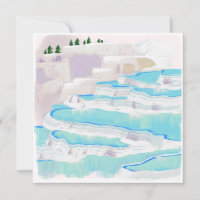 Landscape blue Pamukkale painterly