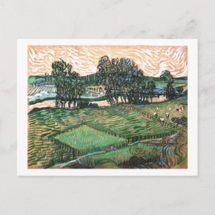 Landscape, Bridge across Oise, Vincent van Gogh Postcard