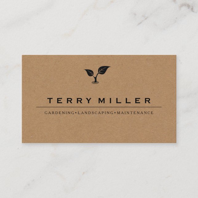 landscape business card / gardener business cards (Front)