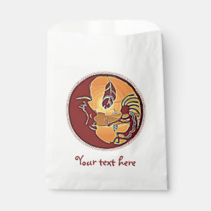 Landscape Button - Kokopelli Moon Feather 1 Favour Bags