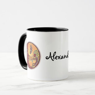 Landscape Button - Kokopelli Moon Feather 1 Mug