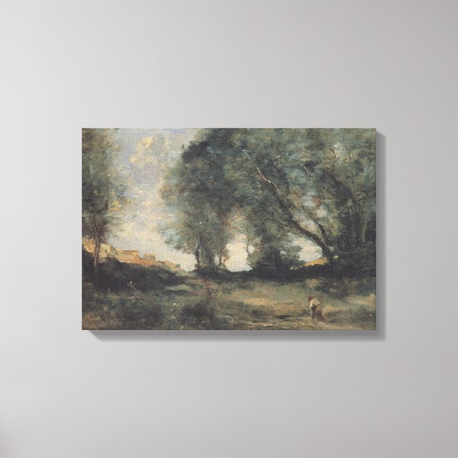 Landscape (by Camille Corot) Canvas Print (Front)
