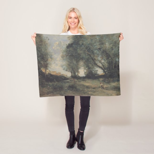 Landscape (by Camille Corot) Fleece Blanket (In Situ)