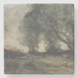 Landscape (by Camille Corot) Stone Coaster