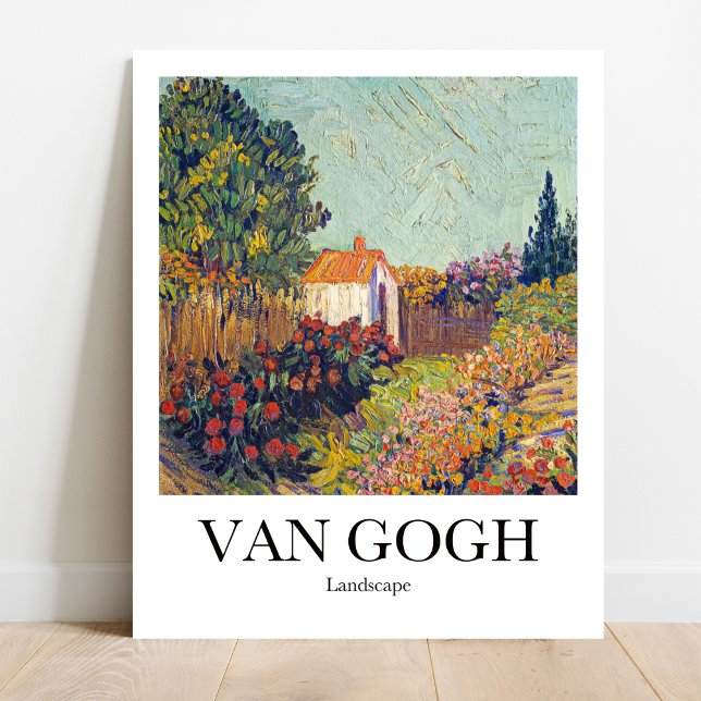 Landscape by Vincent van Gogh Poster (Own a Van Gogh Landscape! Vibrant colors, museum-quality)