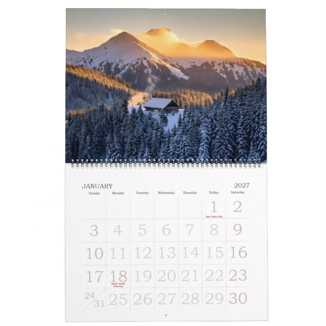 Landscape Calendar (Jan 2027)