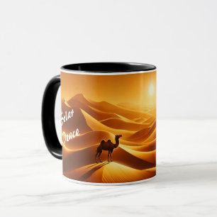 Landscape camel desert decor sunshine dry mug