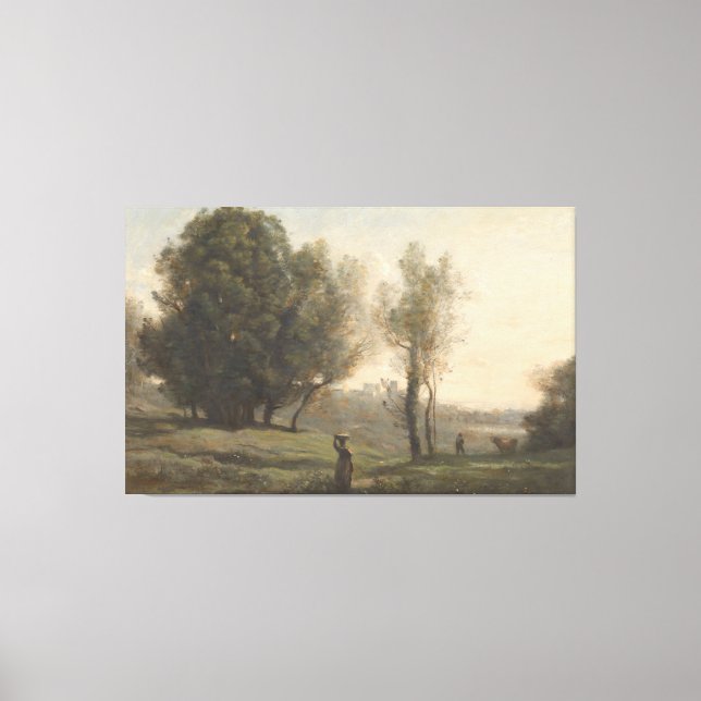 Landscape, Camille Corot, c. 1872 Canvas Print (Front)