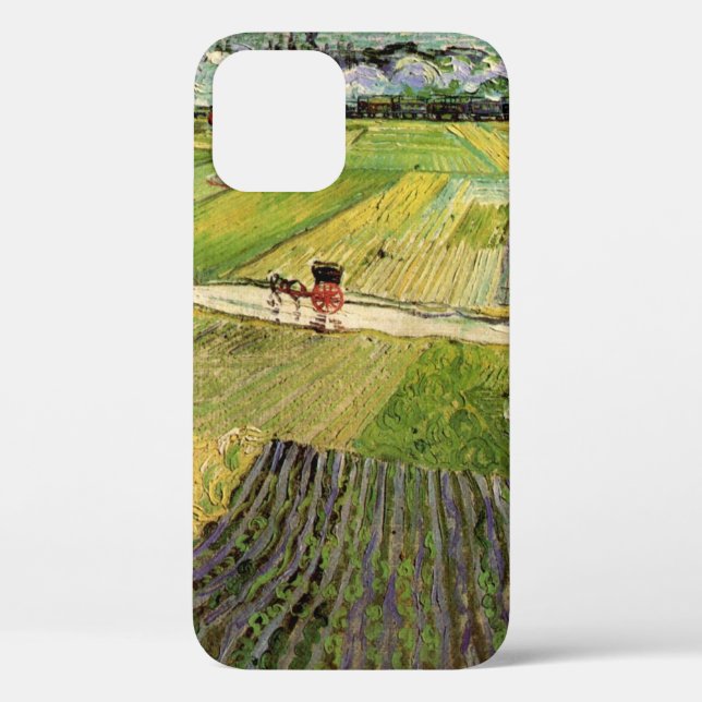 Landscape, Carriage and Train by Vincent van Gogh Case-Mate iPhone Case (Back)
