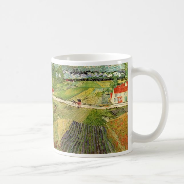 Landscape, Carriage and Train by Vincent van Gogh Coffee Mug (Right)