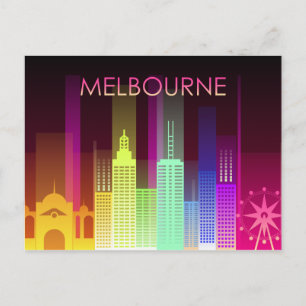 Landscape City View Melbourne, Australia Postcard