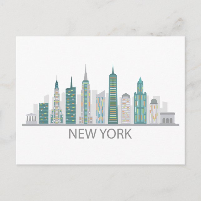 Landscape City View | New York City, New York Postcard (Front)
