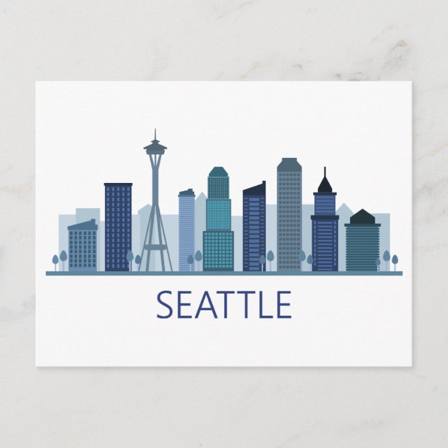 Landscape City View | Seattle, Washington Postcard (Front)
