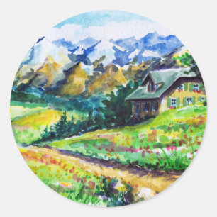 Landscape Classic Round Sticker