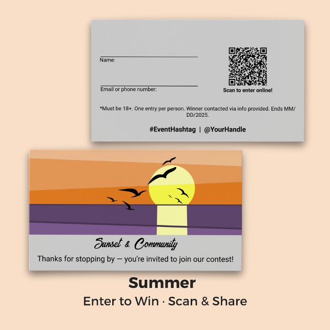 Landscape Contest Invite Custom QR + Connect Card (Landscape Contest Invite Custom QR + Connect Card)