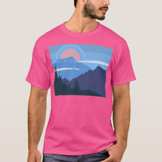 Landscape Dawn In The Mountains Active T-Shirt