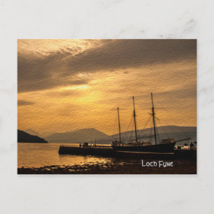 Landscape Dawn, Loch Fyne, Scotland Postcard