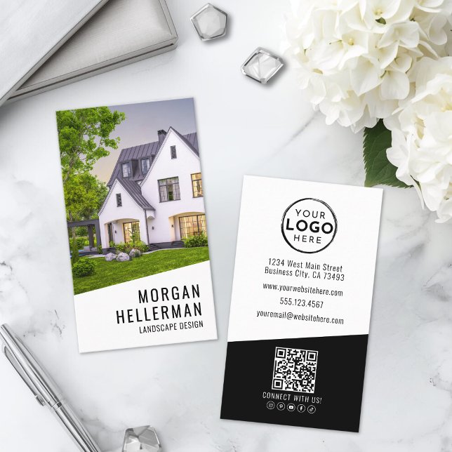 Landscape Design Photo Vertical Business Card (Landscape Design Photo Vertical Business Card)