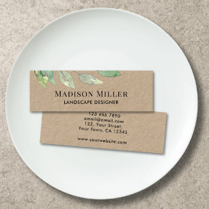 Landscape Designer Greenery Mini Business Card