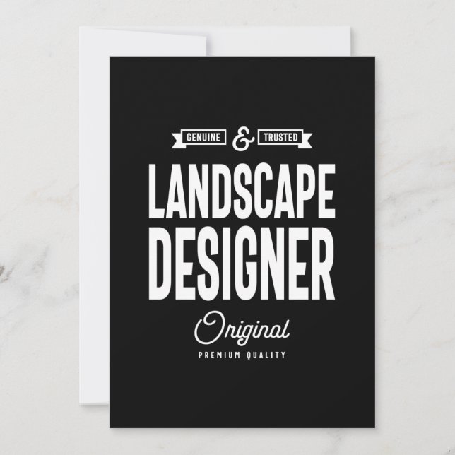Landscape Designer Job Title Gift Invitation (Front)