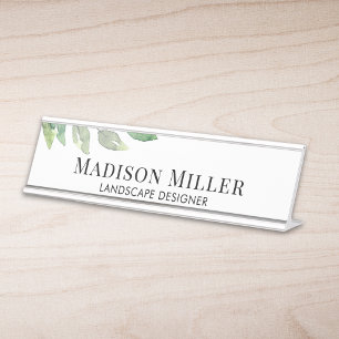 landscape Designer Watercolor Employee  Desk Name Plate