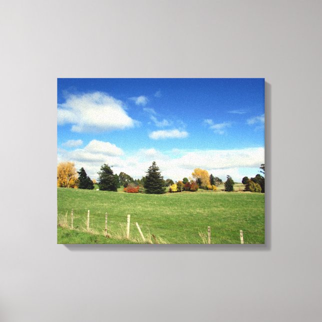 landscape farm triptych canvas print (Front)