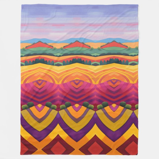 Landscape  fleece blanket (Front)