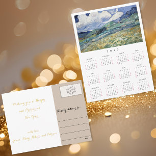 Landscape France Vincent Van Gogh 2026 Calendar Holiday Postcard