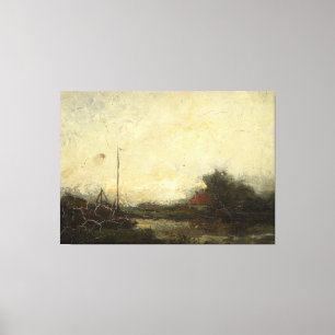 Landscape, Frans Helfferich, 1890 - 1920 Canvas Print