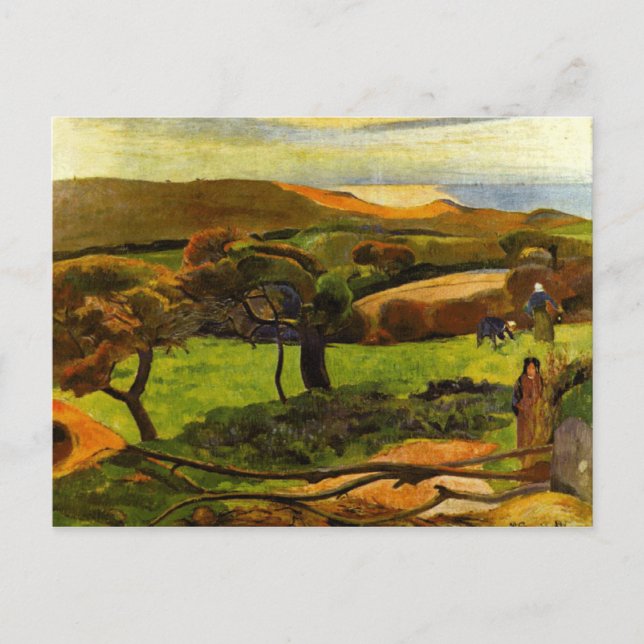 Landscape From Bretagne by Paul Gauguin Postcard (Front)